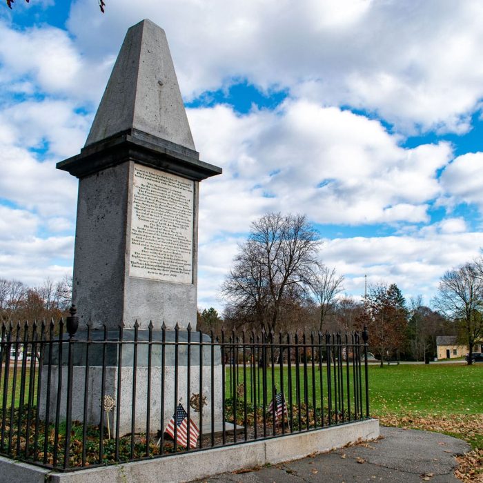 Lexington Battle Green monument in Lexington, MA