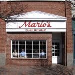 Front entrance of Mario's restaurant, facing Mass Ave.