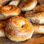 A pile of bagels