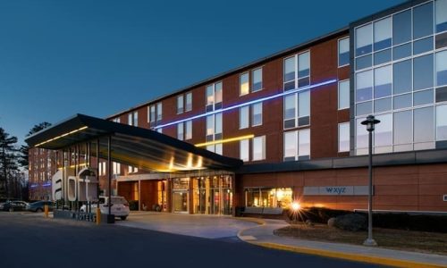 Aloft exterior photograph at night time