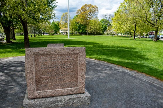 Site of the first meeting house in Lexington, MA
