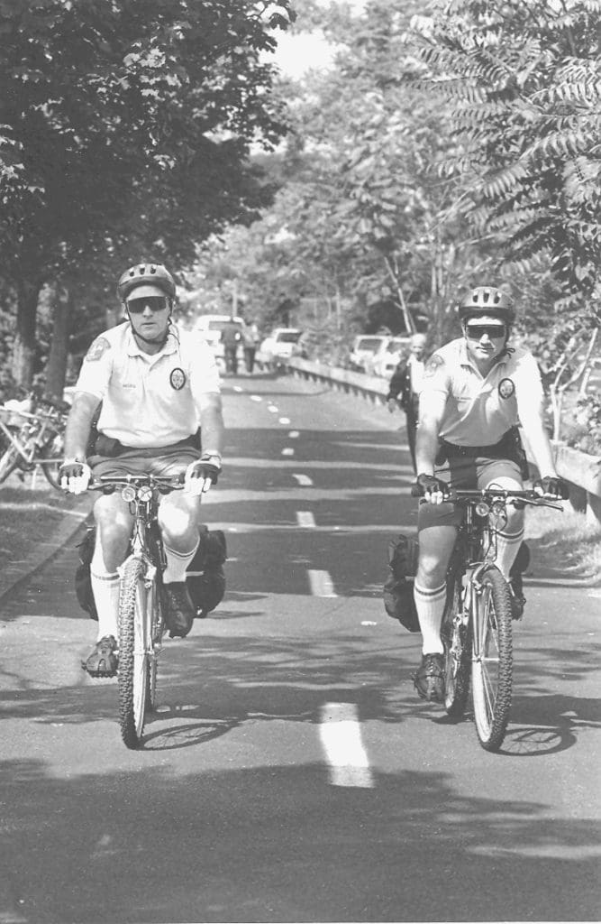 photo of the bikeway rail opening 1993